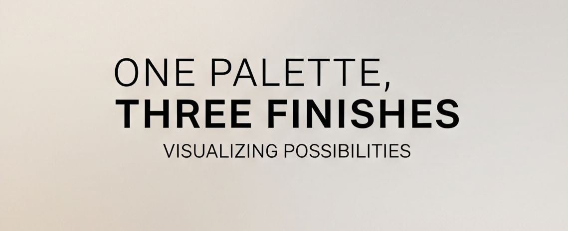 One Palette, Three Finishes: Visualising Possibilities